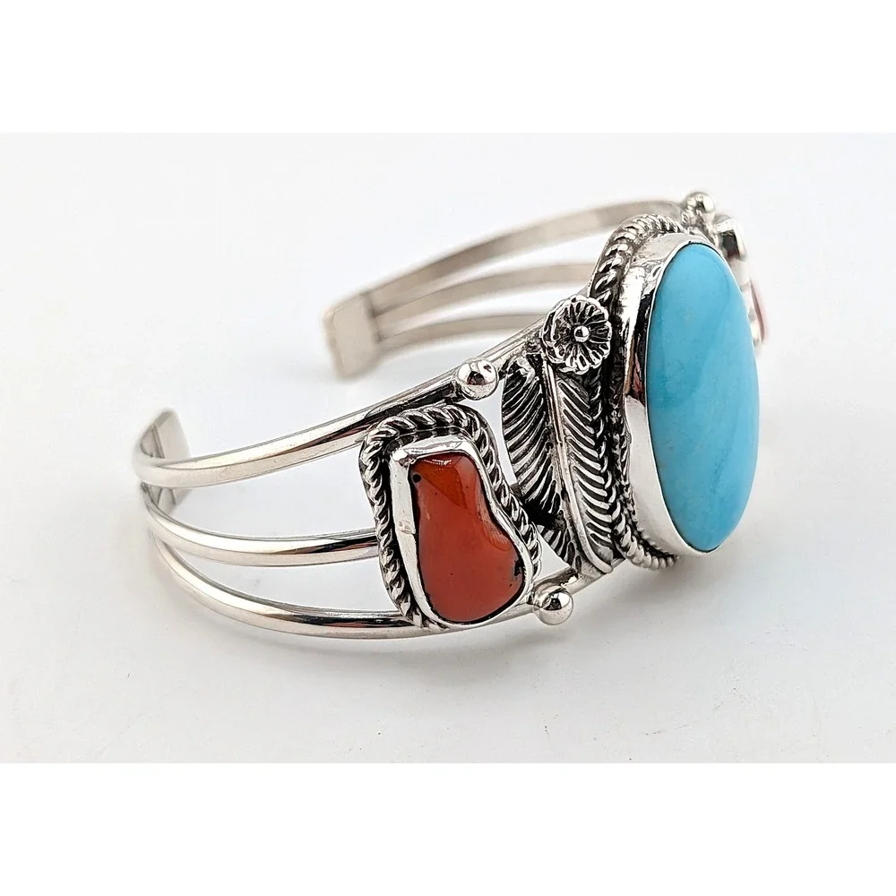 Navajo Sterling Silver Cuff Bracelet Genuine Native American Jewelry 6.25 ** - Picture 3 of 11